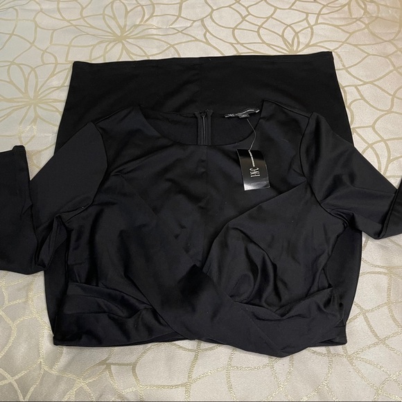 INC Black dress 3/4 sleeves - Picture 7 of 12